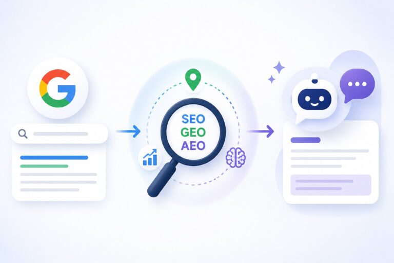 From Google to AI Chatbots How SEO, GEO & AEO Are Evolving Together - Dtechunt